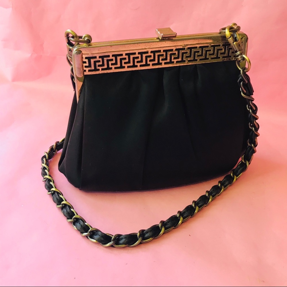 Vintage black/gold mini bag with coin purse - Picture 11 of 15